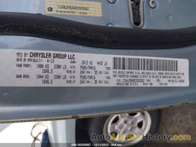 JEEP PATRIOT SPORT, 1C4NJPBA9ED529562