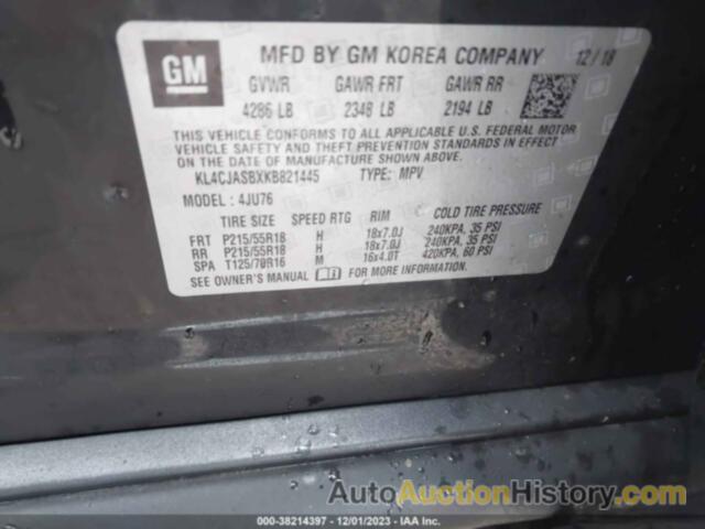 BUICK ENCORE FWD PREFERRED, KL4CJASBXKB821445