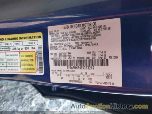 FORD FUSION SE, 1FA6P0H74E5353249