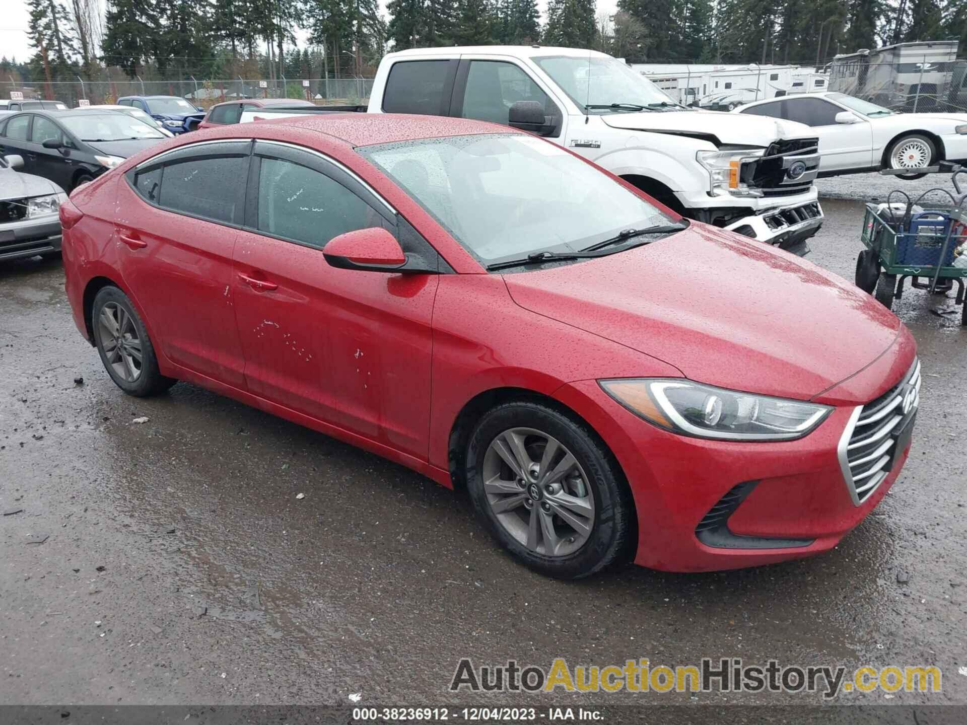 HYUNDAI ELANTRA SEL, 5NPD84LF7JH390195