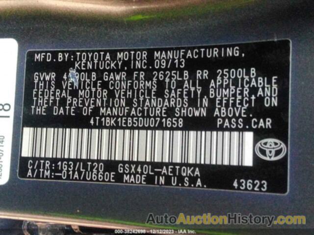 TOYOTA AVALON XLE TOURING, 4T1BK1EB5DU071658