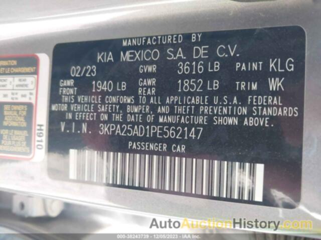 KIA RIO 5-DOOR S, 3KPA25AD1PE562147