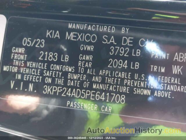 KIA FORTE LXS, 3KPF24AD5PE641708