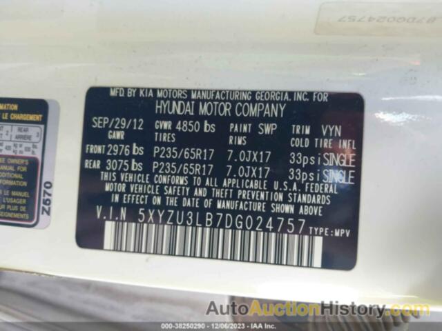 HYUNDAI SANTA FE SPORT, 5XYZU3LB7DG024757