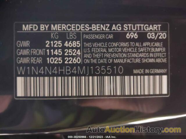 MERCEDES-BENZ GLA 250 4MATIC, W1N4N4HB4MJ135510