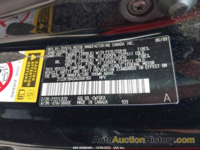 LEXUS RX 350, 2T2ZK1BA5AC008160