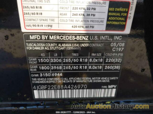 MERCEDES-BENZ GL 320 CDI 4MATIC, 4JGBF22E88A426970