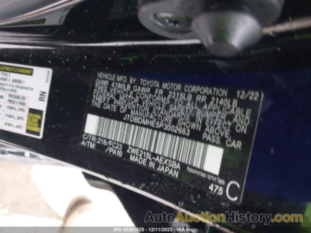 TOYOTA COROLLA HYBRID SE, JTDBDMHE5P3002663