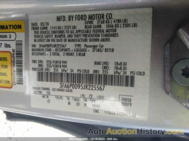 FORD FUSION TITANIUM, 3FA6P0D95JR225567