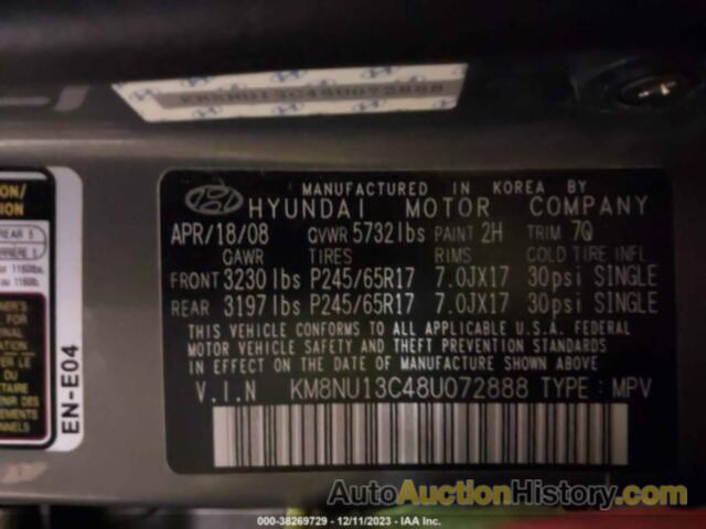 HYUNDAI VERACRUZ GLS/LIMITED/SE, KM8NU13C48U072888