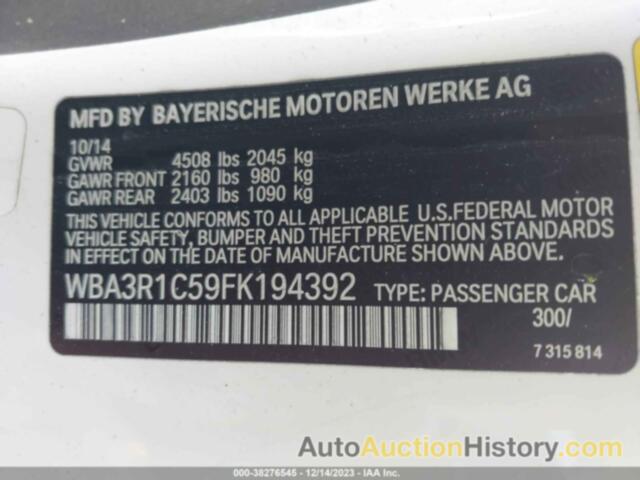 BMW 435I, WBA3R1C59FK194392