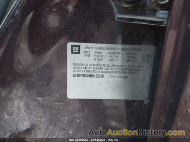 BUICK REGAL TURBO PREMIUM II, 2G4GR5GX8H9133638