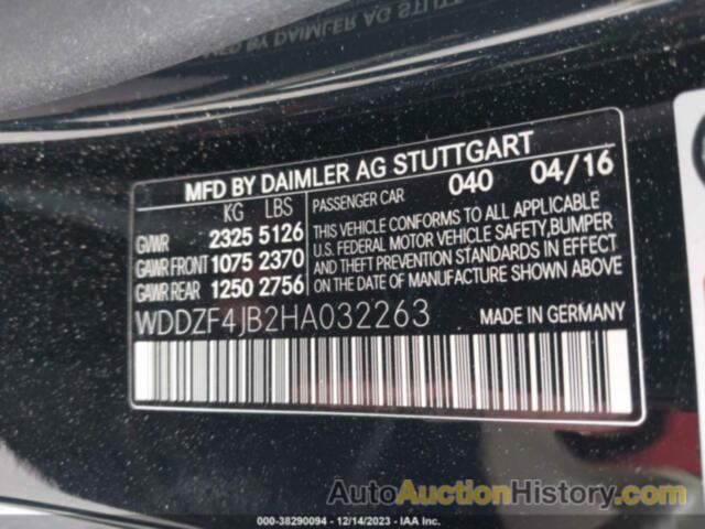 MERCEDES-BENZ E 300, WDDZF4JB2HA032263