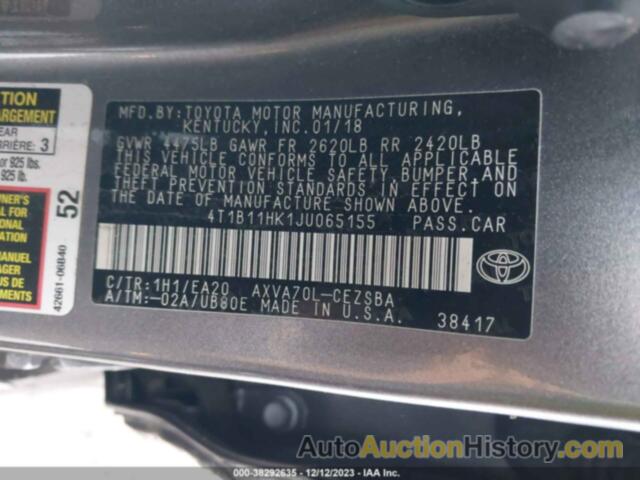 TOYOTA CAMRY SE, 4T1B11HK1JU065155