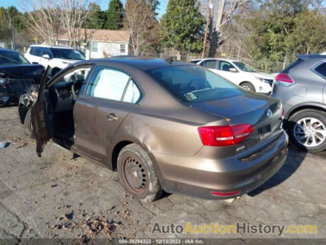 VOLKSWAGEN JETTA 2.0L S, 3VW2K7AJ5FM320243