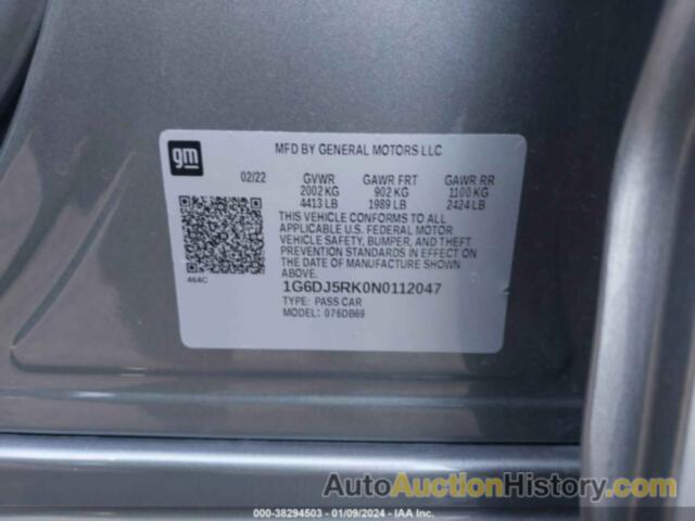 CADILLAC CT4 LUXURY, 1G6DJ5RK0N0112047