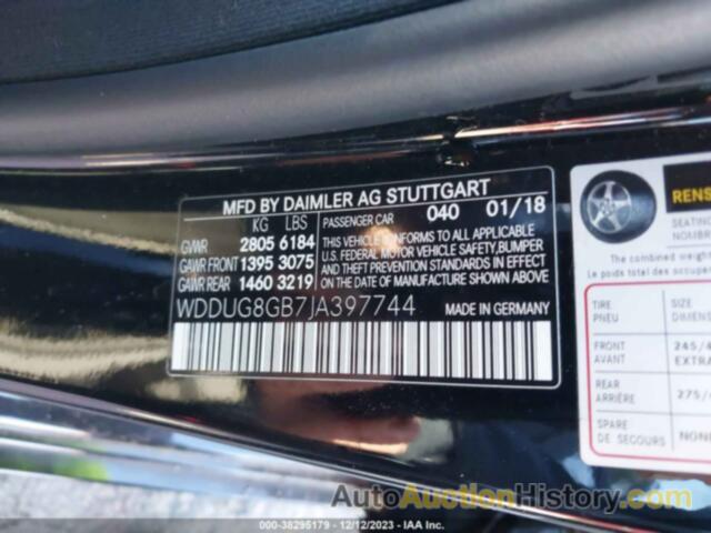 MERCEDES-BENZ S 560 4MATIC, WDDUG8GB7JA397744