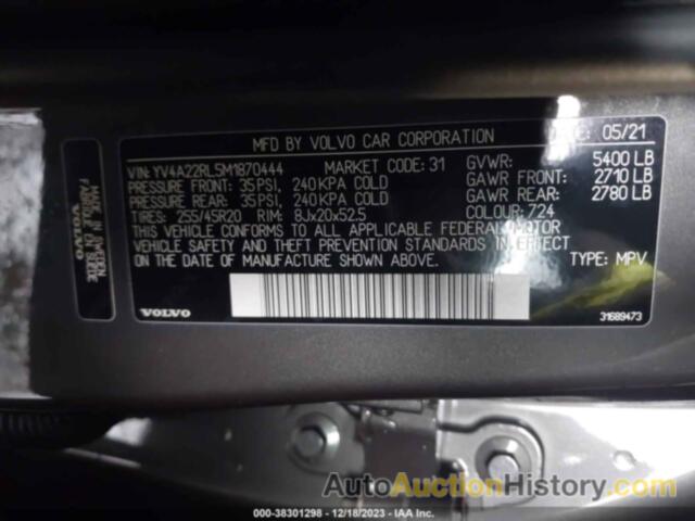 VOLVO XC60 T6 INSCRIPTION, YV4A22RL5M1870444