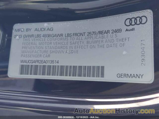 AUDI S5 3.0T PREMIUM PLUS, WAUCGAFR2EA013514