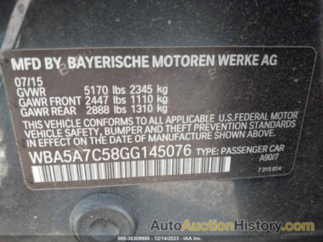 BMW 528I XDRIVE, WBA5A7C58GG145076