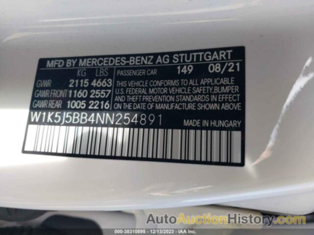 MERCEDES-BENZ AMG CLA 35 4MATIC, W1K5J5BB4NN254891