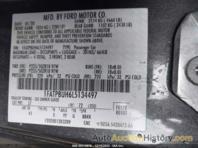 FORD MUSTANG ECOBOOST PREMIUM, 1FATP8UH6L5134497