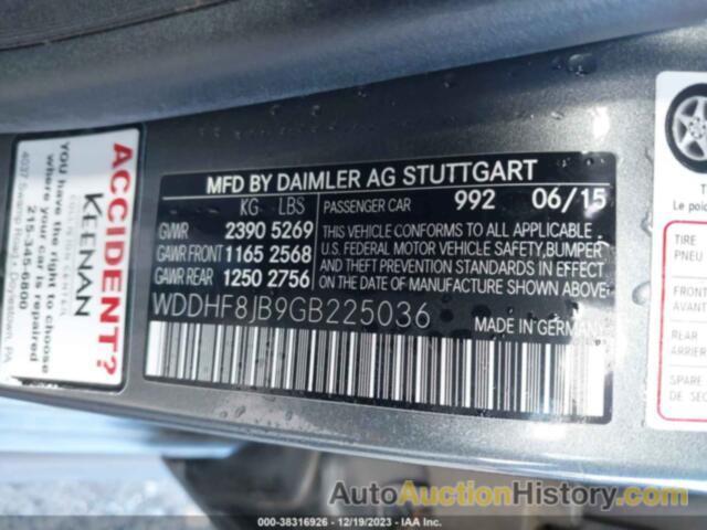 MERCEDES-BENZ E 350 4MATIC, WDDHF8JB9GB225036