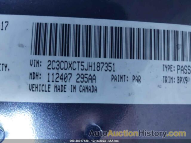 DODGE CHARGER R/T RWD, 2C3CDXCT5JH187351
