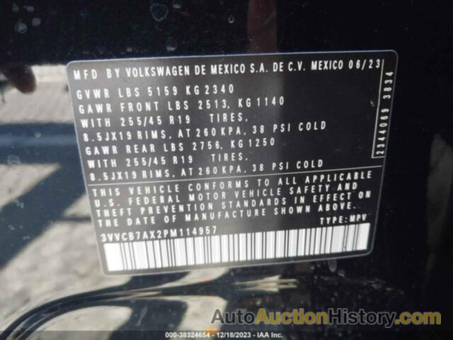 VOLKSWAGEN TIGUAN 2.0T SE R-LINE BLACK, 3VVCB7AX2PM114957