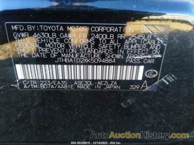 LEXUS IS 300, JTHBA1D2XK5094884