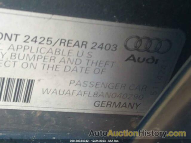 AUDI A4 2.0T PREMIUM, WAUAFAFL8AN040290