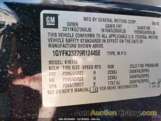 CADILLAC ESCALADE STANDARD, 1GYFK23279R124458