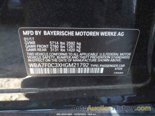 BMW 750I, WBA7F0C3XHGM21792