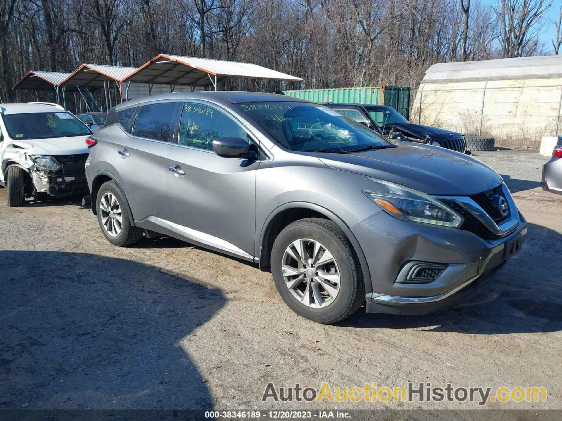 NISSAN MURANO S/SL/SV/PLATINUM, 5N1AZ2MH8JN180737