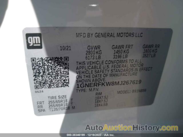 CHEVROLET TRAVERSE FWD LS, 1GNERFKW8MJ267619