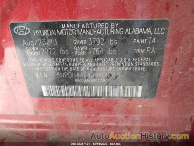 HYUNDAI ELANTRA GLS, 5NPDH4AE4DH406318