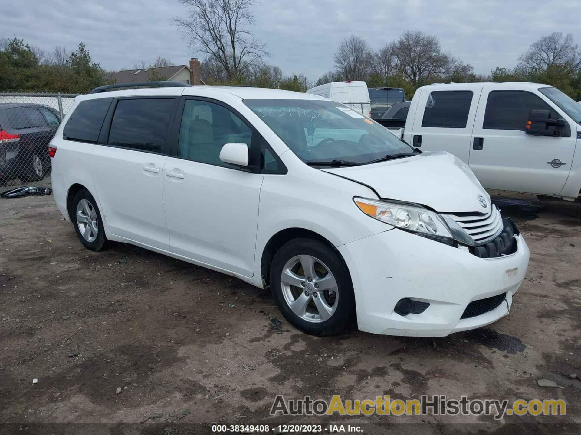 TOYOTA SIENNA LE 8 PASSENGER, 5TDKZ3DC1HS830497