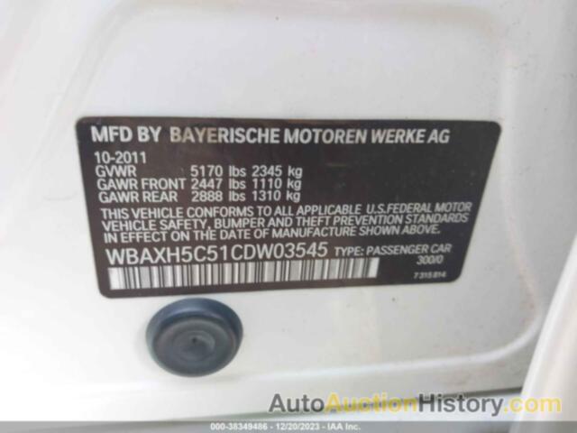 BMW 528I XDRIVE, WBAXH5C51CDW03545