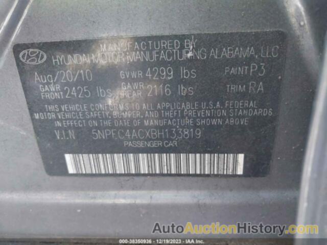 HYUNDAI SONATA SE, 5NPEC4ACXBH133819