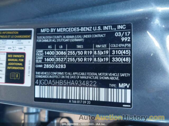 MERCEDES-BENZ GLE 350 4MATIC, 4JGDA5HB5HA934822