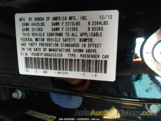 ACURA TLX BASE (DCT), 19UUB1F38GA005309