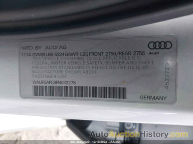 AUDI A6 3.0T PREMIUM PLUS, WAUFGAFC8FN032278