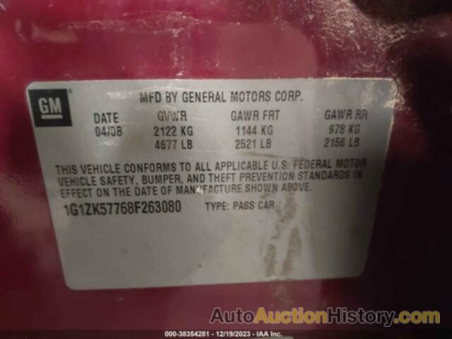 CHEVROLET MALIBU LTZ, 1G1ZK57768F263080