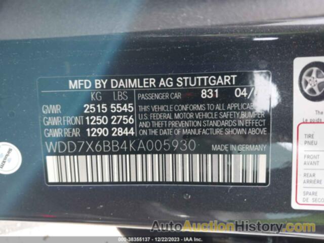 MERCEDES-BENZ AMG GT 53 4-DOOR COUPE, WDD7X6BB4KA005930