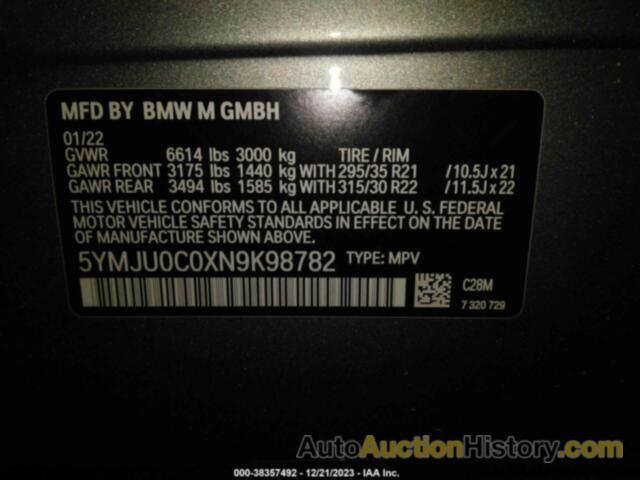 BMW X5 M, 5YMJU0C0XN9K98782