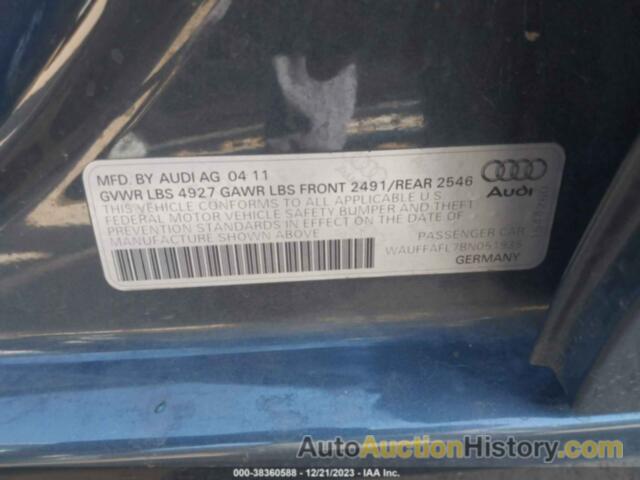 AUDI A4 2.0T PREMIUM, WAUFFAFL7BN051935