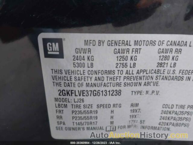 GMC TERRAIN DENALI, 2GKFLVE37G6131238