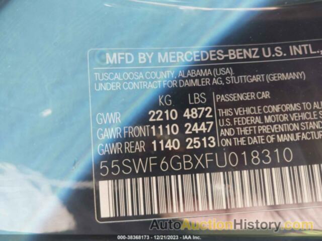 MERCEDES-BENZ C 400 4MATIC, 55SWF6GBXFU018310