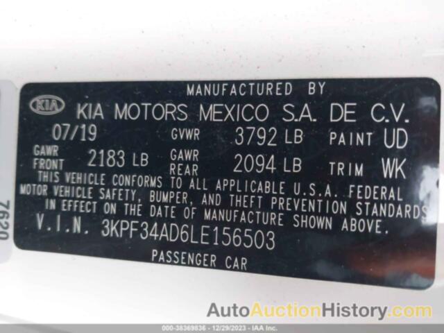 KIA FORTE GT-LINE, 3KPF34AD6LE156503