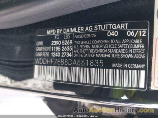 MERCEDES-BENZ E 63 AMG, WDDHF7EB8DA661835